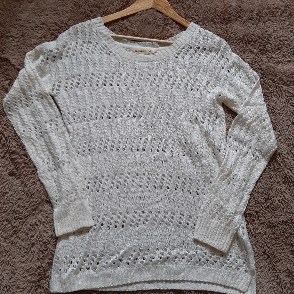 3/$30-Bluenotes crochet sweater